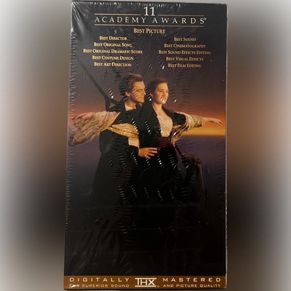 💥NIP Vintage TITANIC VHS Video Classic Film THX Factory Sealed 2 Tape Set 1997 - Picture 3 of 9